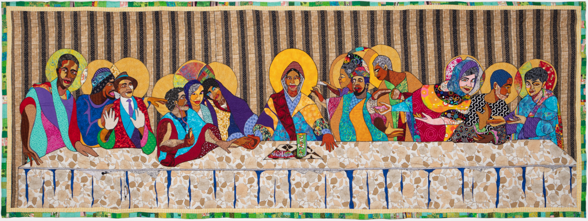 Ramsess，The Gathering，2012 年。织物。 58 x 166 英寸。达米安·特纳摄。由艺术家提供。