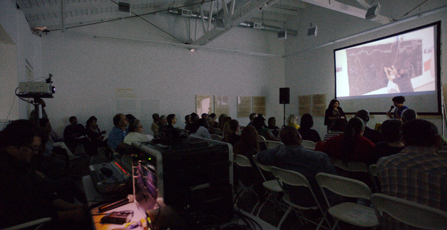 In Conversation: Sandy Rodriguez and Isabelle Lutterodt at Art + Practice. Los Angeles. March 18, 2015. Photo by Sean Shim Boyle.